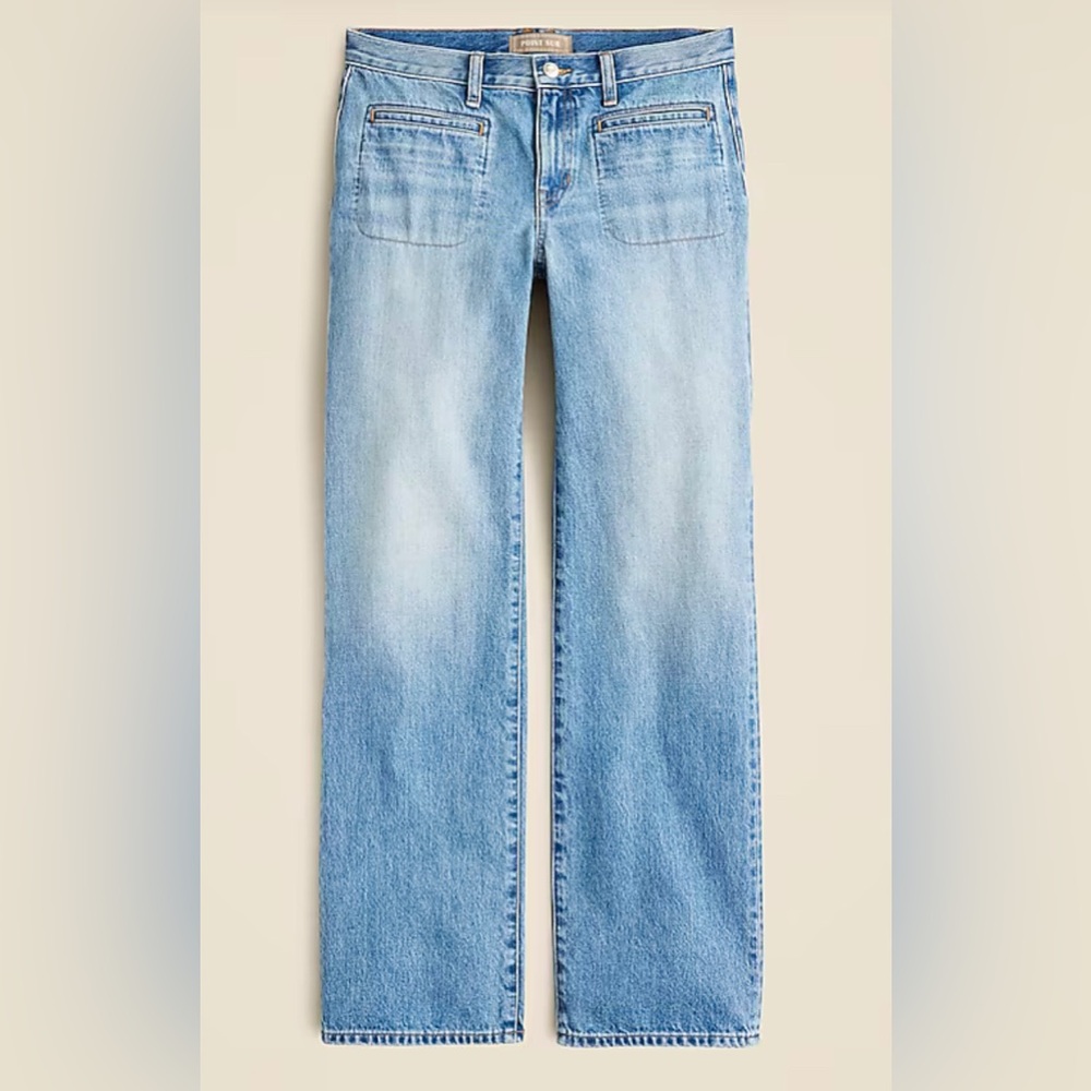 J. Crew NWT Point Sur low-rise straight jean Sz 33 in Piper Glen Walsh